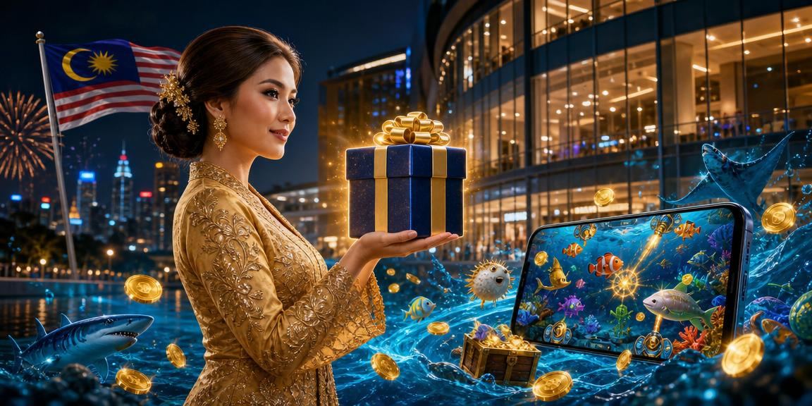 Permainan tembak ikan bertema kebaya Seremban dengan grafik warna-warni